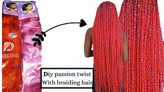 Passion twist with Braiding hair kanekalon hairpassiontwist [upl. by Xila]