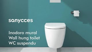 Sanycces Wall hung toilet assembly [upl. by Faye498]