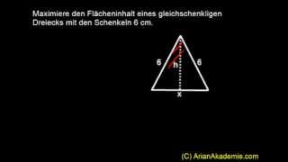 Extremwertaufgaben Optimierungsaufgaben Video 5 [upl. by Adnoraj]