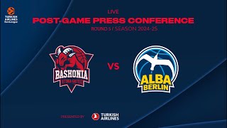 🎙️ Rueda de prensa postpartido Baskonia  ALBA Berlín [upl. by Tillio]