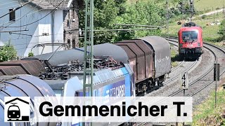 Action am Gemmenicher Tunnel Güterzüge  Schiebedienst  Class 66 [upl. by Carilyn]