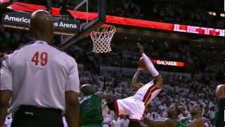 Dwyane Wade Stares Down Kevin Garnett HD [upl. by Atteyek475]