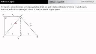 Zadanie 31  Matura z matematyki 2010 [upl. by Ursa]