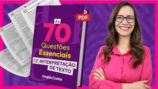 🧠 INTERPRETAÇÃO DE TEXTOS  Apostila As 70 Questões Essenciais de Interpretação de Texto 🧠 [upl. by Harbot]