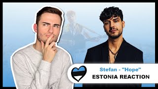 Eurovision 2022 Estonia  Stefan quotHopequot Reaction [upl. by Aynek555]