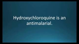 How to pronounce hydroxychloroquine Plaquenil Memorizing Pharmacology Flashcard [upl. by Allehcram787]