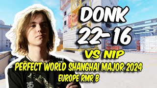 Spirit donk 2216 vs NIP Vertigo  Perfect World Shanghai Major 2024 Europe RMR B  CS2 POV [upl. by Ermine831]