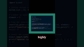 Python Trick Using the bisect Module for Efficient Sorted List Insertion and Searching [upl. by Weinhardt]