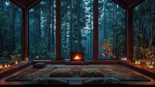 Hobbits House On Rainy Day 🔥Crackling Fire and Raining Outside Help You Relax Sleep Work in 3 Hrs [upl. by Warp905]