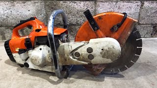 Stihl TS400 Cut Off Saw Rebuild Replacing crank bearings and seals [upl. by Florella]