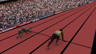 Speed Comparison Average Person VS Usain Bolt amp Cheetah [upl. by Mauceri]