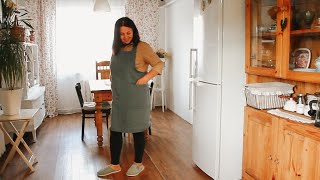 Japanese apron sewing instructions Farm cookies Simple life  Productive week in a country house [upl. by Allerym110]