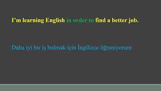 Adverbial clauses of purpose Amaç zarf cümlecikleri [upl. by Nednarb]