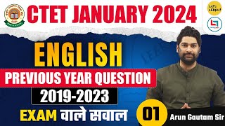 CTET Jan 2024  English PYQs Special class by Arun Sir  Class01 [upl. by Anuaf746]