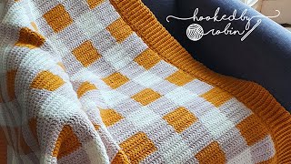 Crochet a Gingham Blanket ANY Size with ANY Yarn 😀🧶 [upl. by Hein]