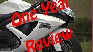 2009 Suzuki Gsxr600 Pearl One Year review [upl. by Tdnerb]