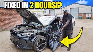 Replacing Cupra formentor in 2 hour  Smashed Cupra Formentor 2022 Rebuild [upl. by Anuqahs]