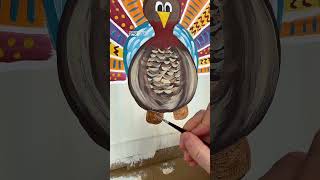 clip Painting turkey face details 🎨🦃 turkeyday thanksgiving2024 acrylicpainting tutorial [upl. by Hetti542]