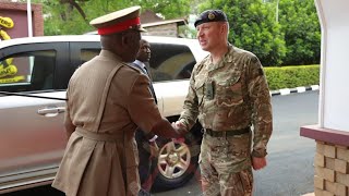 KDF COMMANDER WELCOMES UNITED KINGDOM FIELD ARMY COMMANDER TO THE KENYA ARMY HEADQUARTERS [upl. by Alial]