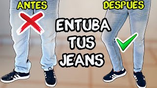 ENTUBA TUS PANTALONES A MANO  SIN MAQUINA DE COSER JEANS DE FLOJOS A SKINNY [upl. by Toor]