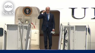 Biden makes 1st appearance since ending reelection campaign [upl. by Ylimme]