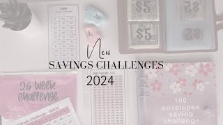 2024 SAVINGS CHALLENGES  NEW CASH ENVELOPES  GOAL SETTING [upl. by Acinoda]