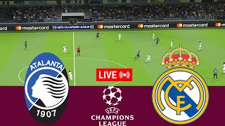 LIVE Atalanta vs Real Madrid UEFA Champions League 2425 Full Match  VideoGame Simulation [upl. by Arrac]