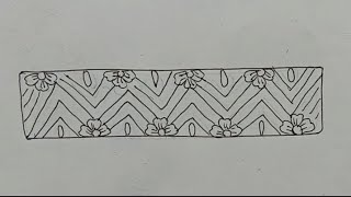 SIMPLE BORDER LINE DESIGN PENCIL DRAWING BORDER LINE DESIGN FOR DRESS NICE DESIGN [upl. by Ayn]