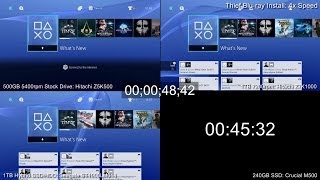 PS4 Hard DriveSSD Upgrade Tests Game Install Time Comparison [upl. by Lux]