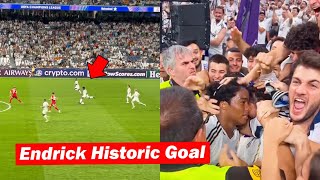 Real Madrid Fans Reactions to Endrick Wonder Goal vs Vfb Stuttgart [upl. by Alleroif]