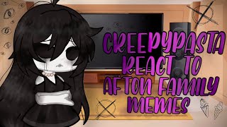 Creepypasta react to Afton Family Memes  Elizabeth Afton Gacha Club [upl. by Theurich]