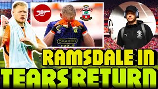 Aaron Ramsdale breaks down in tears  Arsenal fans welcome Aaron Ramsdale  Arsenal 31 Southampton [upl. by Samau]