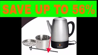 Mixpresso Electric Coffee Percolator Stainless Steel Coffee Maker Percolator Electric Pot Review [upl. by Meridith]