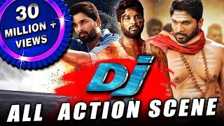 DJ All Back To Back Action Scenes Hindi Dubbed  Allu Arjun Pooja Hegde Rao Ramesh [upl. by Nidraj]