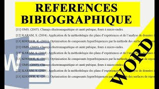 Faire une bibliographie automatique APA etc dans votre document Word Cest simple [upl. by Ilak829]