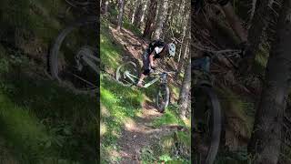 Switchbacks 🤩 mtb mountainbike enduro enduromtb swissmountain switchback gnarly outdoors [upl. by Lim]