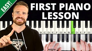 How to Play Piano Day 1  EASY First Lesson for Beginners [upl. by Sonitnatsnoc383]