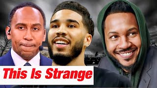 Stephen A Smith Doubles Down On Crazy Carmelo Anthony amp Dwyane Wade Take On quotJason Tatum vs Antquot [upl. by Teplitz]