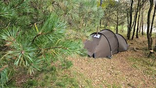 Pomoly hot tent camp at the side of a beautiful loch outdoors camping [upl. by Eitten]