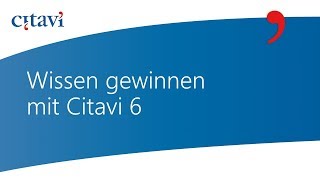 67 Texte auswerten und Wissen organisieren mit Citavi 6 [upl. by Sunshine771]