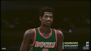 NBA2K24 MyLeague March 21st 1984 Milwaukee Bucks 2545 vs New Jersey Nets4919 [upl. by Otreblon]