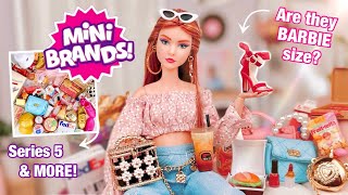 ZURU 5 Surprise Mini Brands Are They Barbie Doll Size  Series 5 Foodie Sneakers Fashion amp More [upl. by Jacinthe]