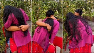 Romantic hair smelling video  most requested video  Puja creation 99 [upl. by Wertz800]