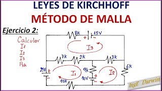 LEY DE KIRCHHOFF MALLAS  EJERCICIO 2 [upl. by Hsiri]