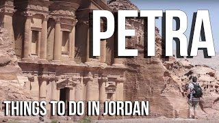 Tour ancient Petra Jordan ruins things to do travel video guide tourism attractions [upl. by Ynatirb]