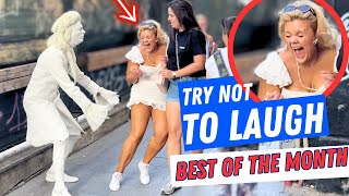 Best of the Month 😂💃😂 Human Statue Prank Part 1 [upl. by Rolyak]