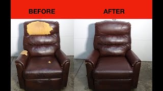 Self Adhesive Leather Patch Upholstery Repair  for Vinyl Leather Faux Leather and more [upl. by Elyac592]