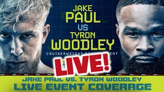 Jake Paul vs Tyron Woodley  LIVE Coverage [upl. by Haerle]