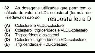 questões de concurso público cálculo de Friedewald  lipidograma [upl. by Malas]