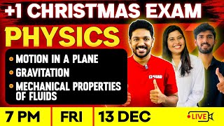 Plus One Physics Christmas Exam  Motion in a Plane  Gravitation  Mechanical Properties of Fluids [upl. by Crenshaw]